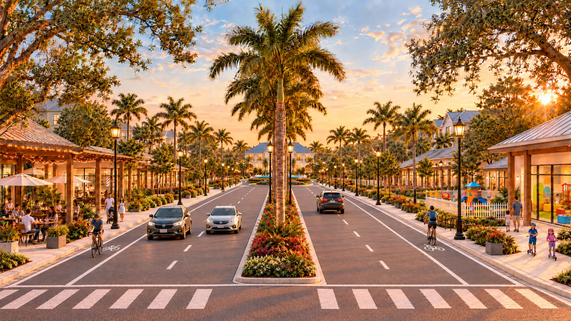 Morning on the Village boulevard