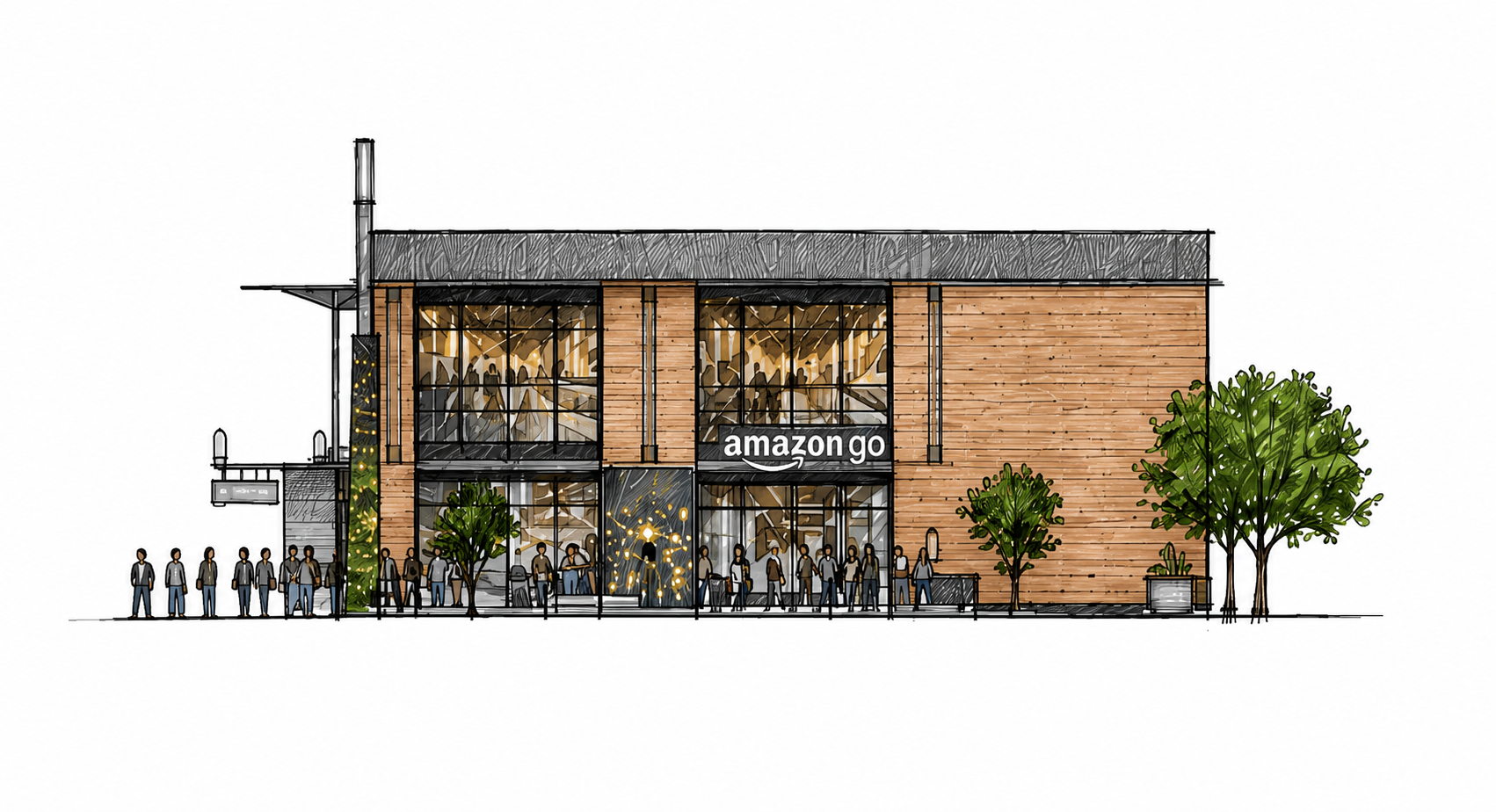 West side concept visualization of the Amazon Go concept