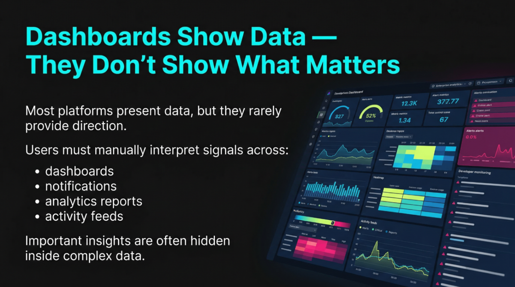 Dashboards show data but not direction