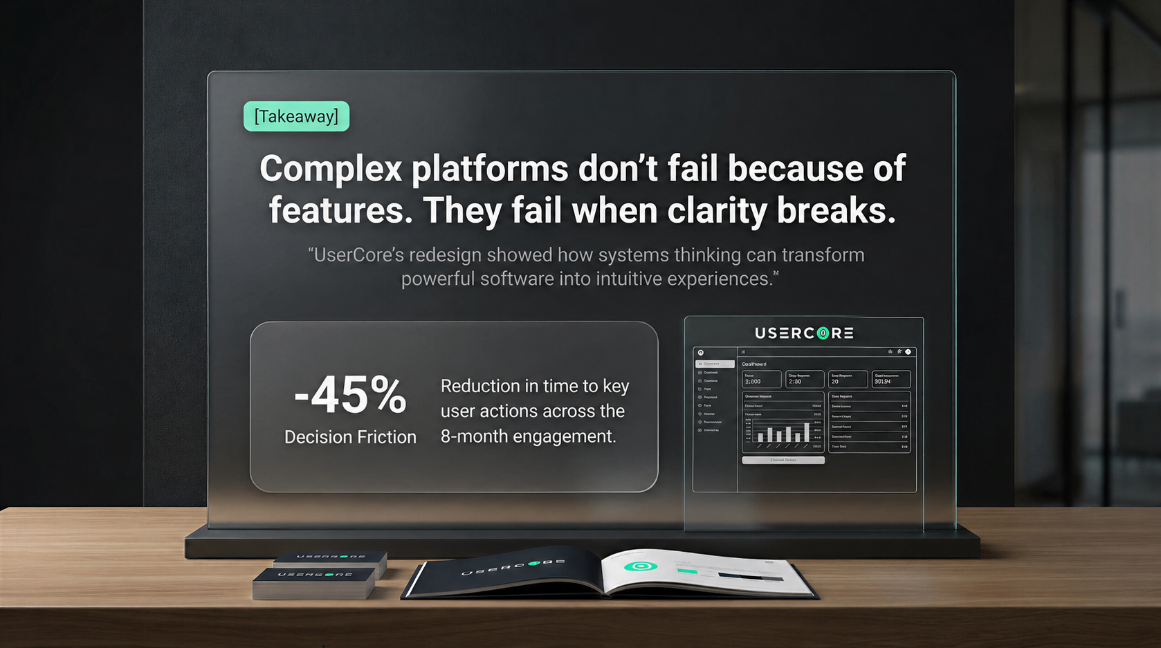 UserCore takeaway, systems thinking transformation