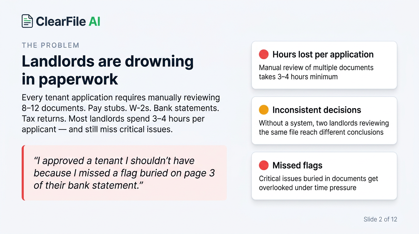 The problem: landlords drowning in paperwork
