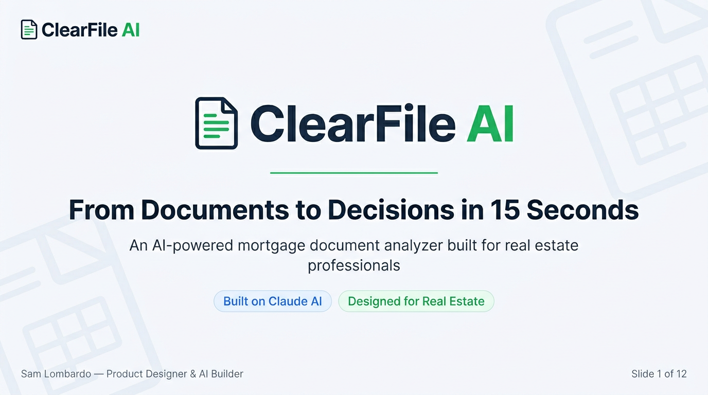 ClearFile AI title slide
